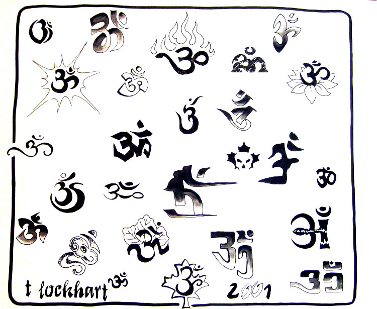 tribal Om leg tattoo om tattos