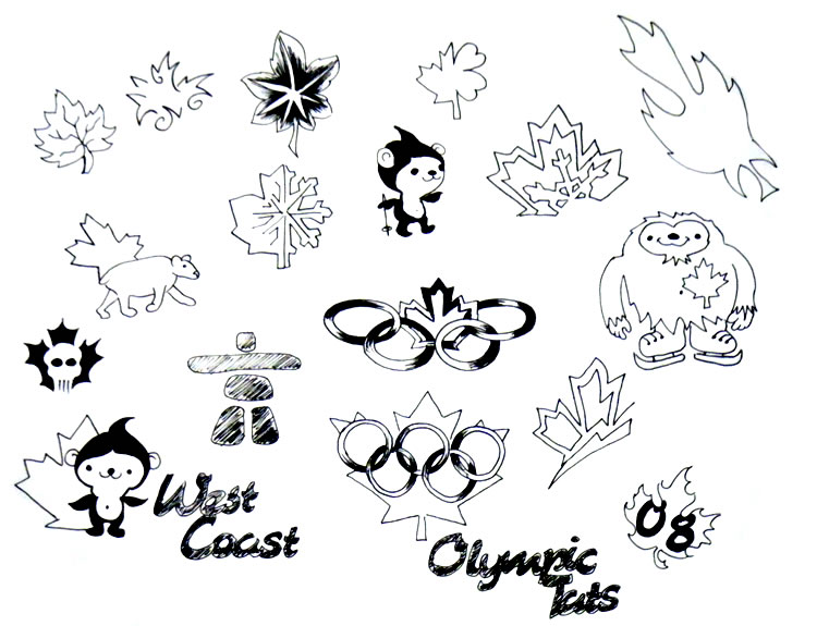 Thomas Lockhart's West Coast Tattoo Olympic Canadiana Tattoo Flash 