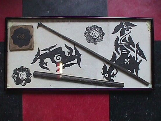 Hand tattooing equipment from Borneo